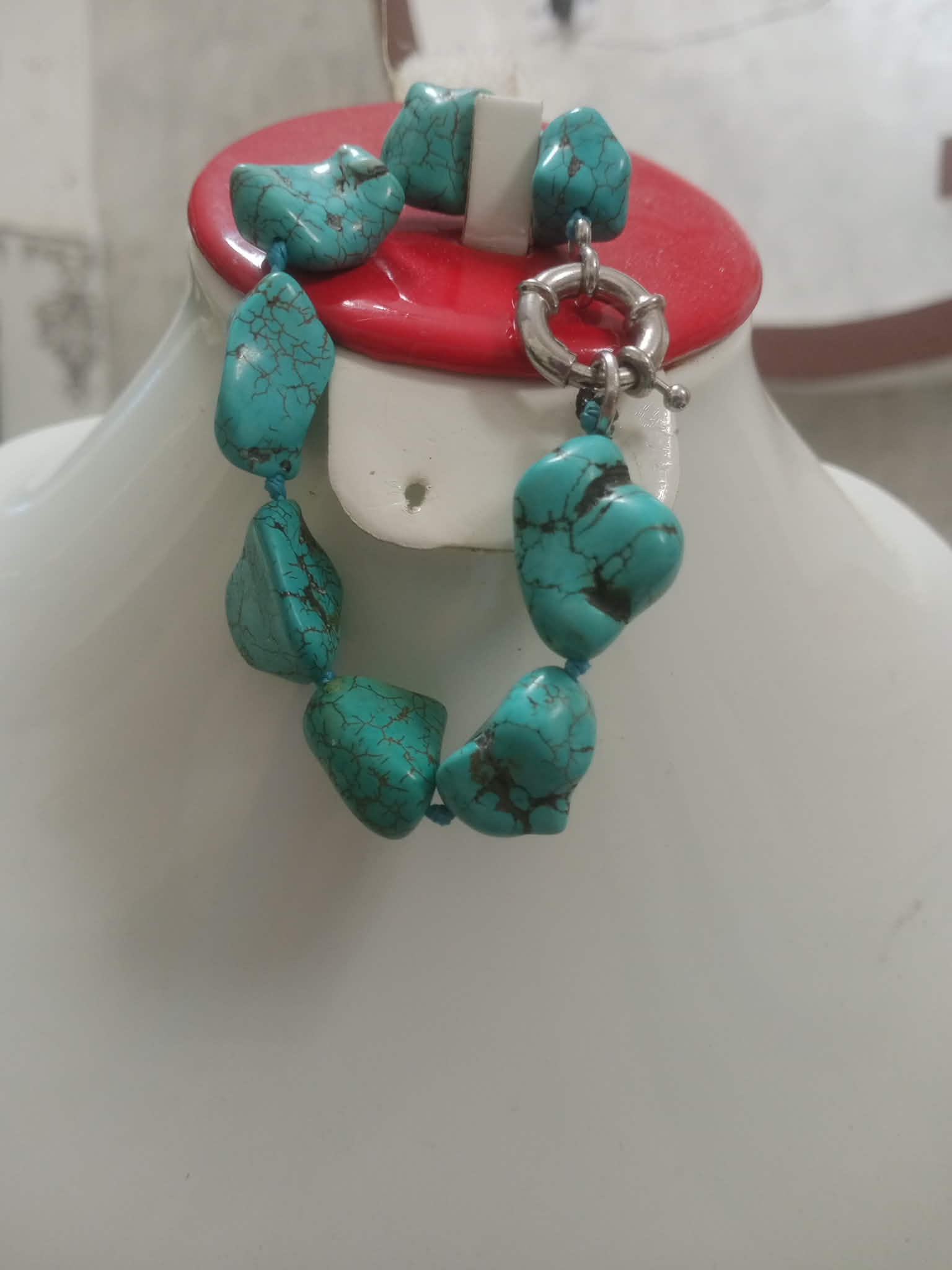 سوار من أحجار فيروز طبيعي