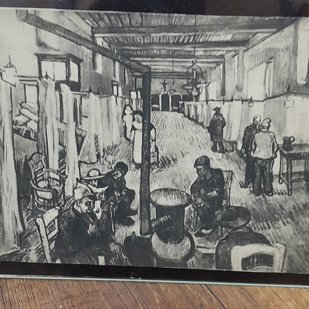 لوحة لجناح في المستشفى بأرل - نسخة بالأبيض والأسود Ward in the Hospital in Arles - Black and White Version