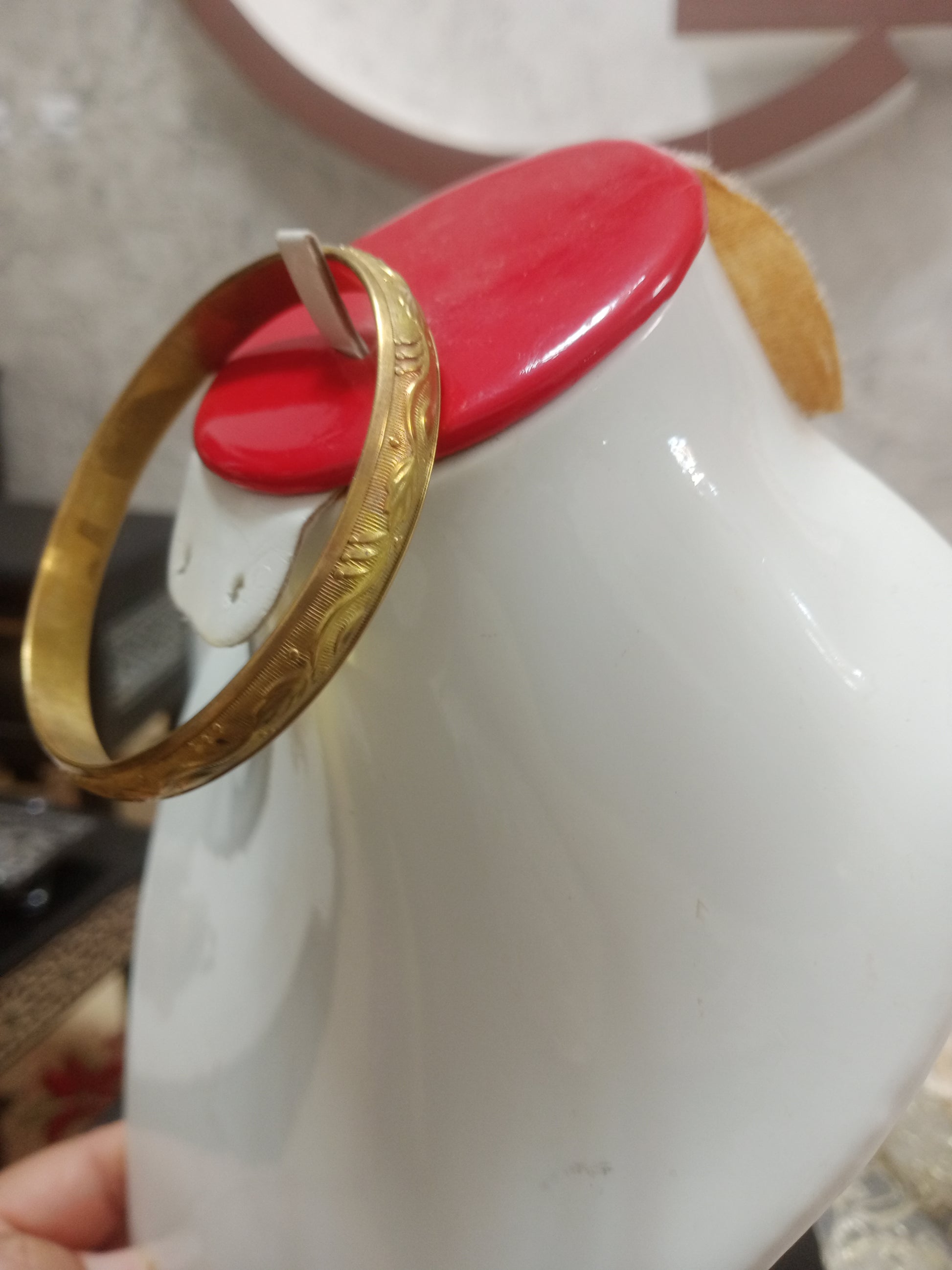 سوار قديم من نحاس اصفر حر قطره 7 سم