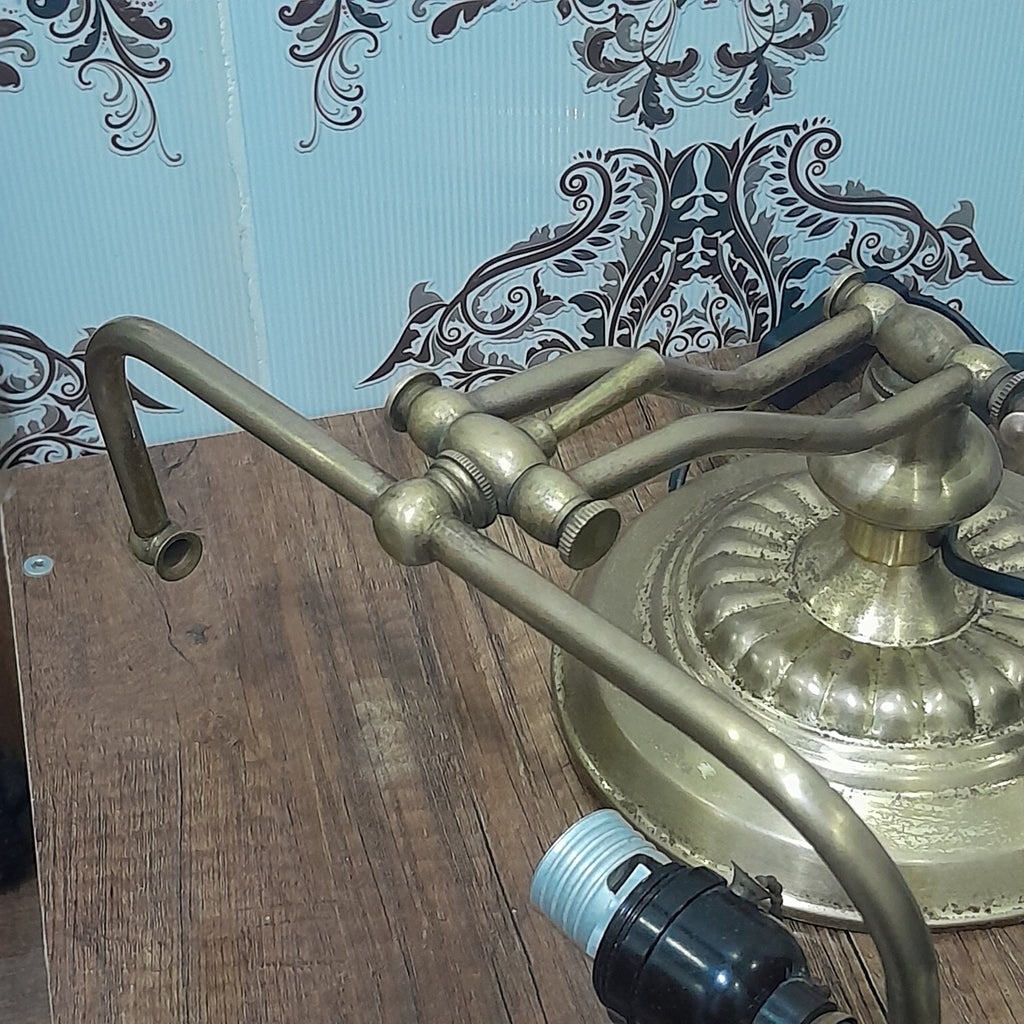 مصباح بيانو عتيق، مصباح مكتبي، مفصلي، مصنوع من النحاس والمعدن
